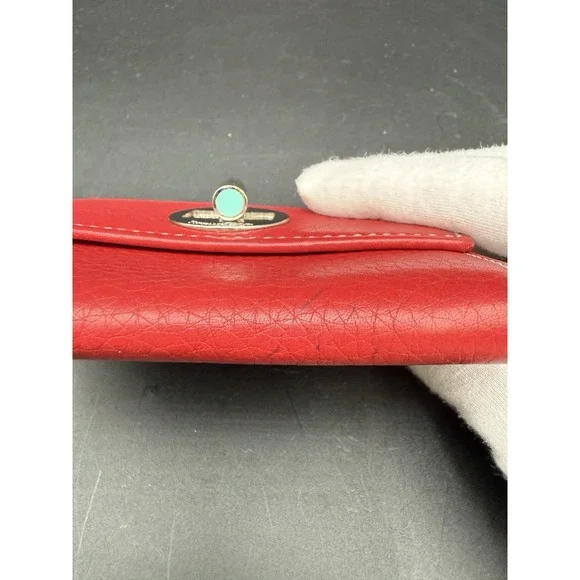 Tiffany & Co Red Leather Turnlock Wallet Small - Picture 2 of 9